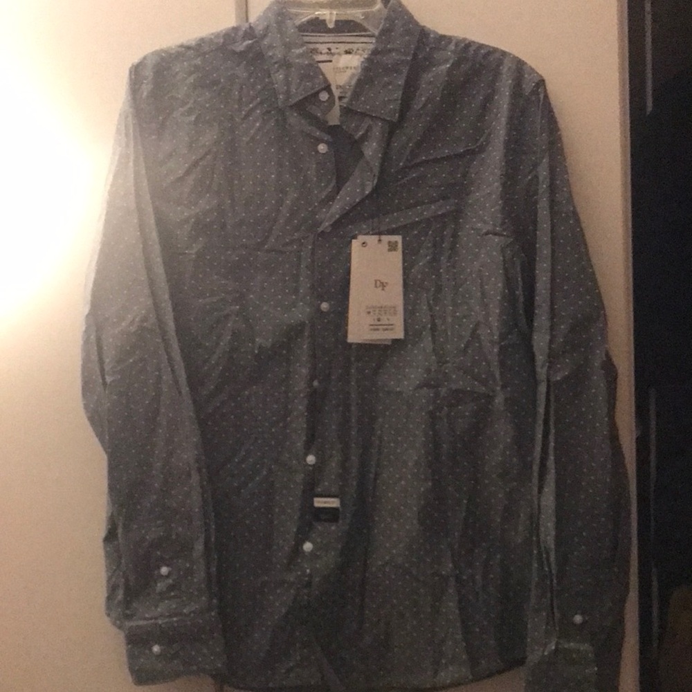 Men's Blue Polka Dot Shirt